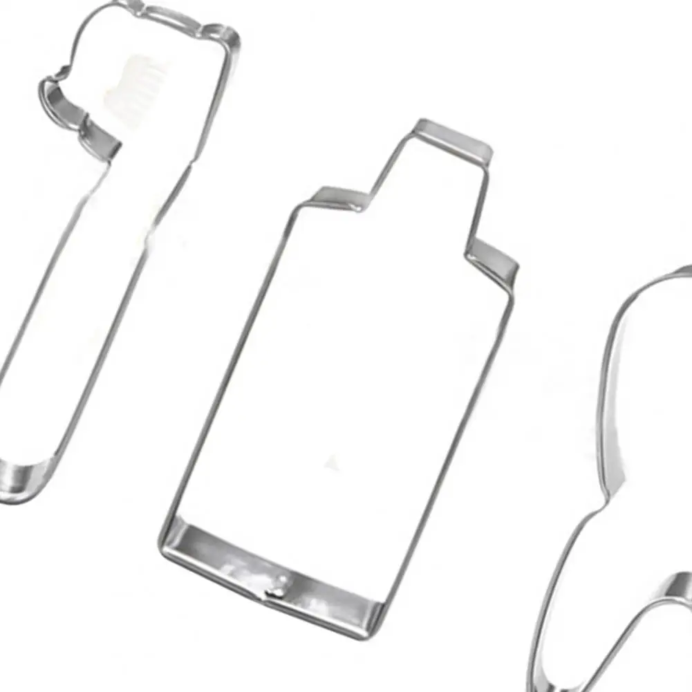 Cookie cutter Baking mold Cookie mould Cookie printing mold Baking decorating tools Cookie maker press kit Pastry cutter Cookie Mold Portable Multifunctional Rust-proof Tooth Shaped Cookie Cutter Toothpaste Teeth Shape Cake Mold making tool 3Pcs/Set