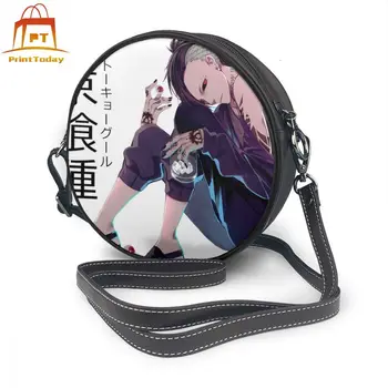 

Tokyo Ghoul Shoulder Bag Uta Leather Bag Student Print Women Bags Womens Multifunction Wedding Crossbody Small Round Purse