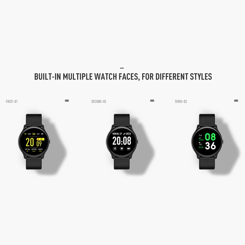 Kw19 Men Smartwatch Waterproof Wearable Device Heart Rate Monitor Color Display Sports Women Smart Watch for Ios Samsung Pk Dt88