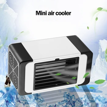 

USB Mini Air Cooler Portable Air Conditioner Home Office Desktop Humidifier Small Fan Student Dormitory Silent Cooling Fan