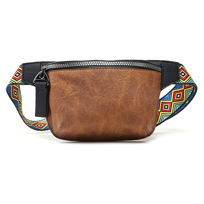 

Fashion Men's Small Breast Bag with One Shoulder Bag, New European and American Restoration Wind Breast Bag, Fashion Youth Bag