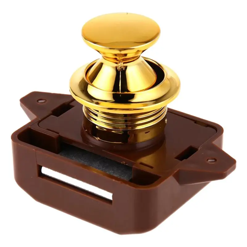 26mm Push Lock Latch Button Catch Lock Motorhome RV Cabinet Cupboard Door Knob