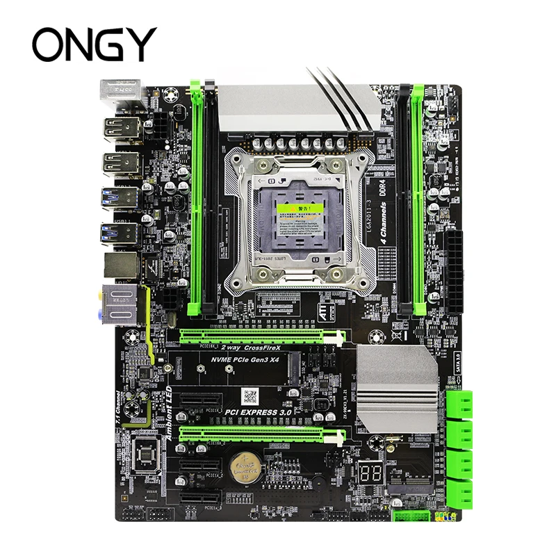 Ongy X99 материнская плата LGA 2011 ATX игровой ПК материнская плата USB3.0 VGA DDR4 32 Гб регистровая и ecc-память память процессор Intel i7 Xeon