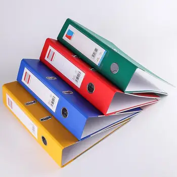 

A4 PVC Loose-leaf Document File Box Booklet Lightweight with Clip Business File Box