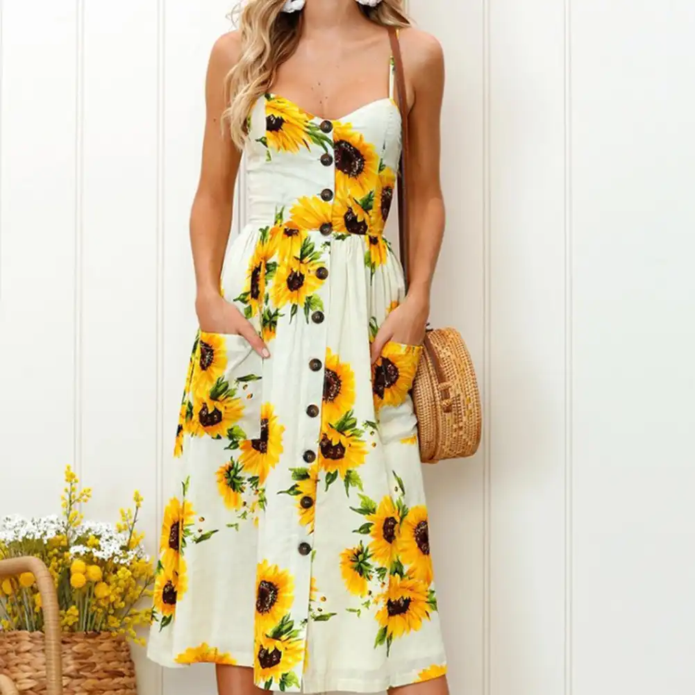 sunflower sundress plus size