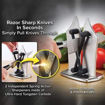 

2020 Knife Sharpener Sharp Professional Knife Sharpener Knife Sharpening Stone Silver Durable Multi-function Kitchen Tools