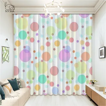 

Chic Room Bubble Window Curtains Sheer Dot Print Panel Drape Scarf Curtains For Living Room Bedroom Ultra-thin Micro Shading
