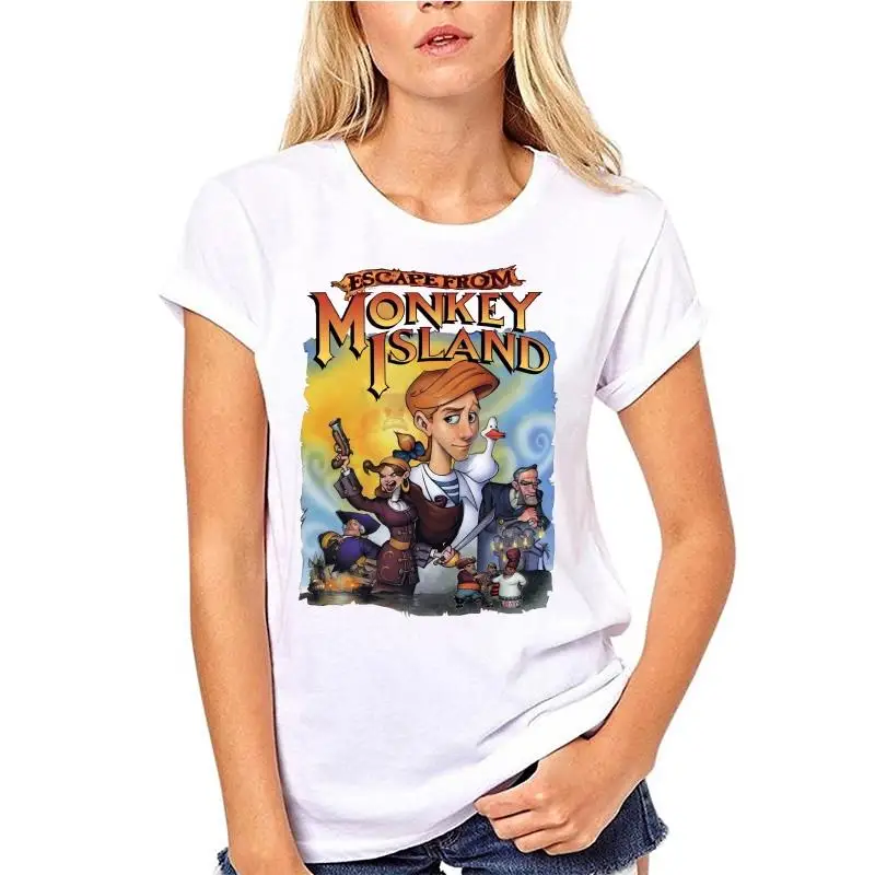 Футболка мужская с высоким верхом модная рубашка принтом Escape From Monkey Island