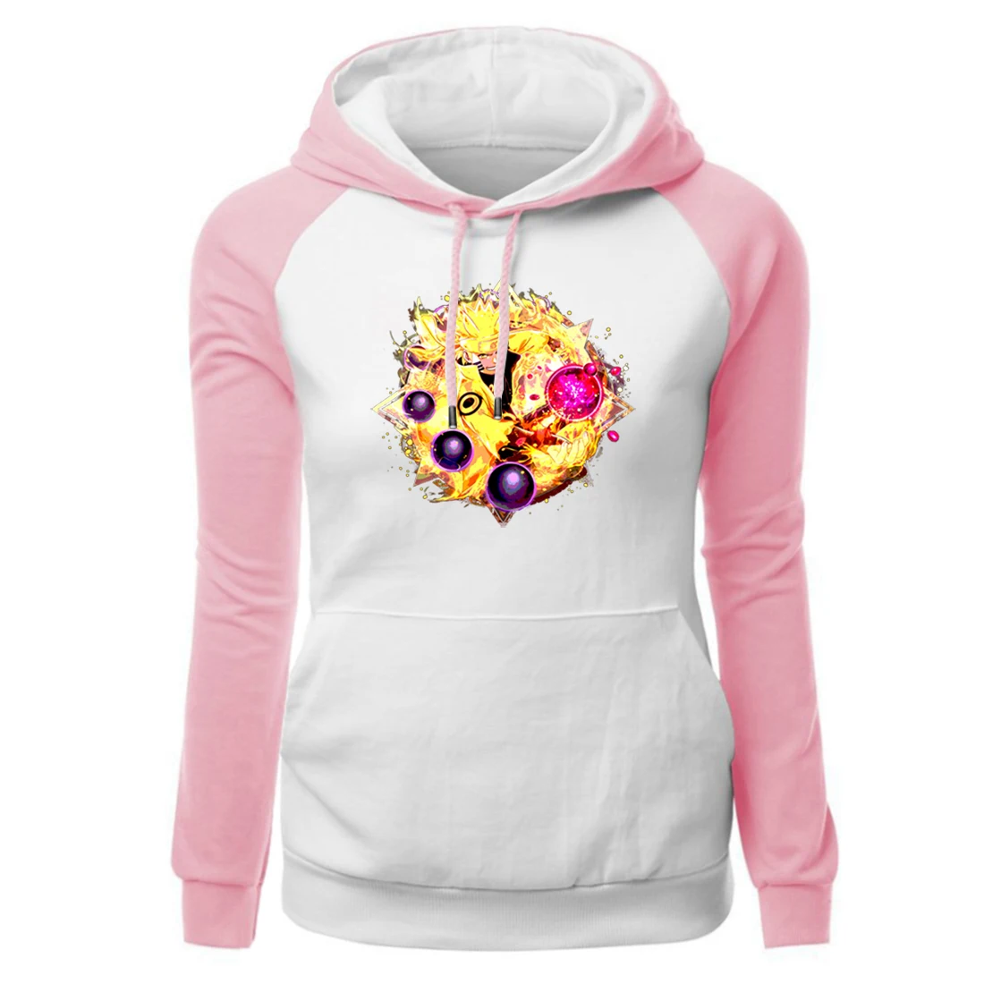 

Uzumaki Naruto Print Raglan Hoodies 2020 Winter New Brand Pullover Women's Fashion Fleece Warm Sweatshirt Female Tracksuits