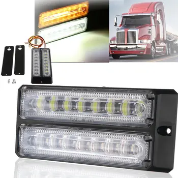 

Dual Row LED Car Side Indicated Lights Tail Reverse Turn Signal Light Parking Warning Lamp 12-24V for Trucks Trailers Boats