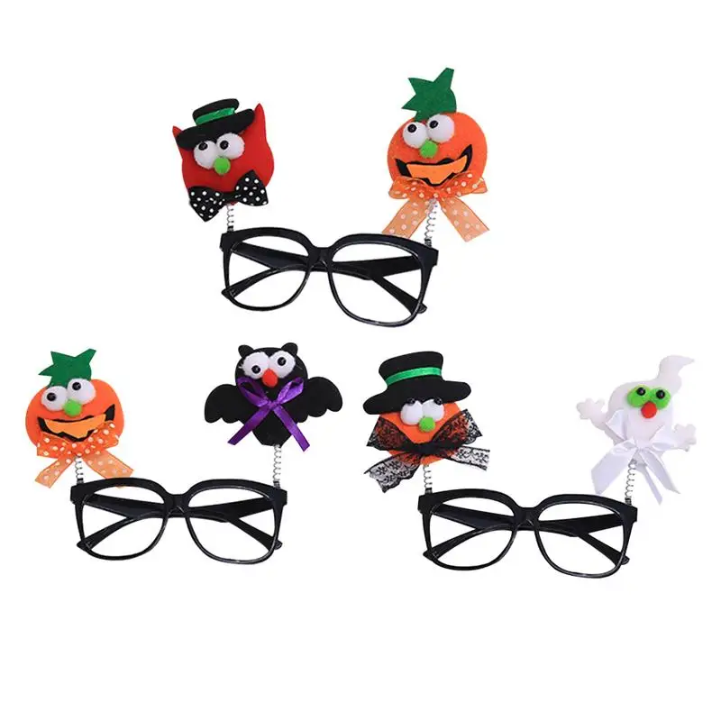 3 шт. сувениры для вечерние эллоуина стеклянные очки в виде тыквы летучей мыши