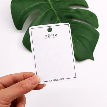 

100 pieces 6x8.2cm Fashion Necklace Hook Hanging Card Jewelry Hanging Card Plastic Tag Label Custom Logo