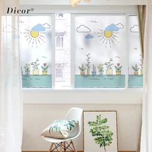 Витражная пленка на Окно Матовая непрозрачная стеклянная наклейка для конфиденциальности домашний декор цифровая печать BLT1285 зеленые растения