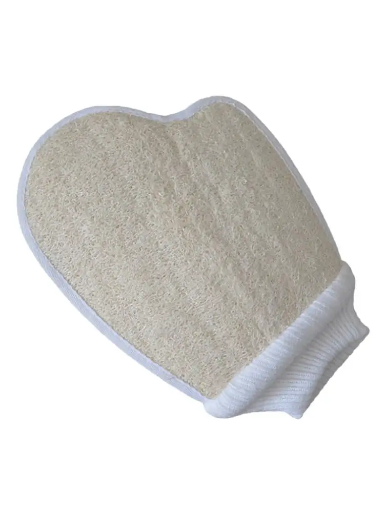 2 шт Loofah Перчатки натуральная Мочалка для ванны губка для душа скруббер Отшелушивающий коврик для умывания Массажная губка