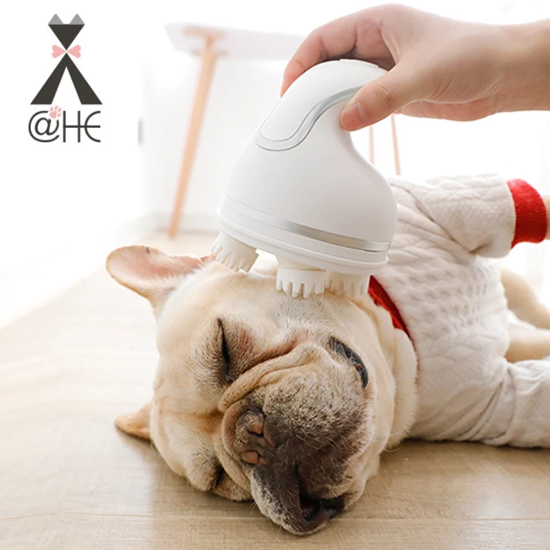 

@HE Pet Intelligent Charging Cat Massager USB 3D Head Massager USB Cats Automatic Rotate Pet Scratching Small Claw Clean Supplie