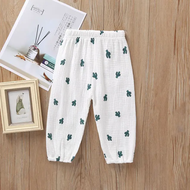 New 2-7y 2018 Summer Solid Color Linen Pleated Children Ankle-length Pants for Baby Boys Pants Harem Pants for Kids Child H1088-Bai-XianRenZha