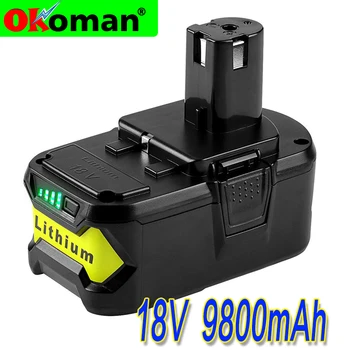 

High Capacity New 18V 9800mAh Li-Ion For Ryobi Hot P108 RB18L40 Rechargeable Battery Pack Power Tool Battery Ryobi ONE+Hot sell