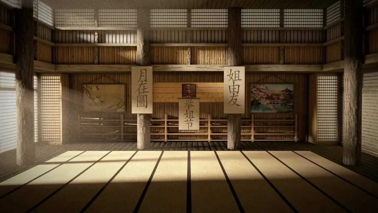 Japan Dojo indoor Column Wood photography studio background High quality Computer print party backdrops | Электроника