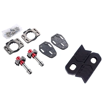 

8 PCS Bicycle Crankset Crank Protective Sleeve Black with Road Bike Pedals Self-Locking Pedal