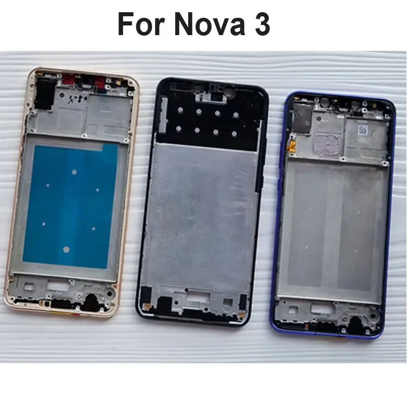 

Original LCD Holder Screen Front Frame For Huawei Nova 3 Housing Case Middle Frame No Power Volume Buttons Nova3 Repair Parts