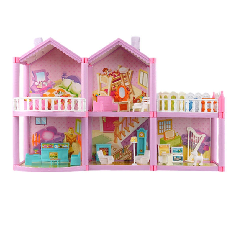 Подлинная Peppa Свинья DIY кукольный домик Holiday Villa подвижная фигурка-Модель Куклы Фигурки Аниме игрушечные для детей подарки на день рождения