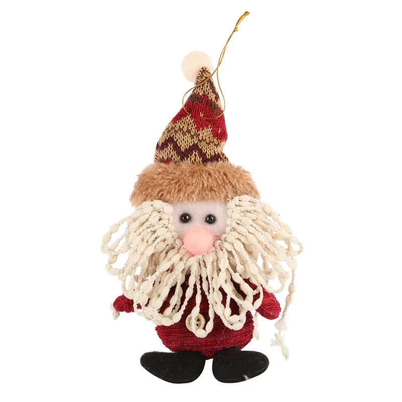 Рождественские украшения в виде Санта-Клауса, снеговика, лося, куклы, рождественские украшения, вечерние подвесные украшения для дома, подарки на год - Цвет: 17x7cm