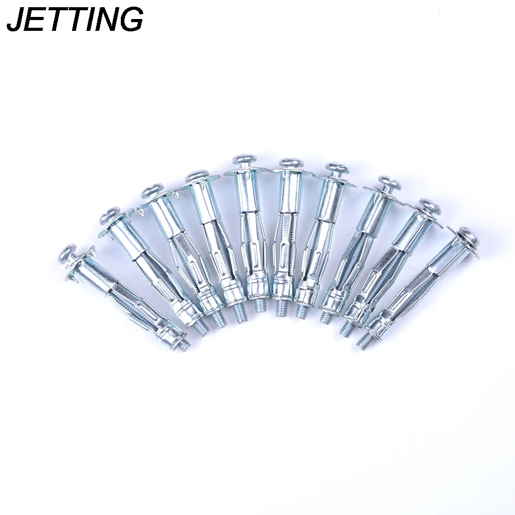 10Pcs Metal M4 Plasterboard Drywall Cavity Wall Brolly Plug Bolts