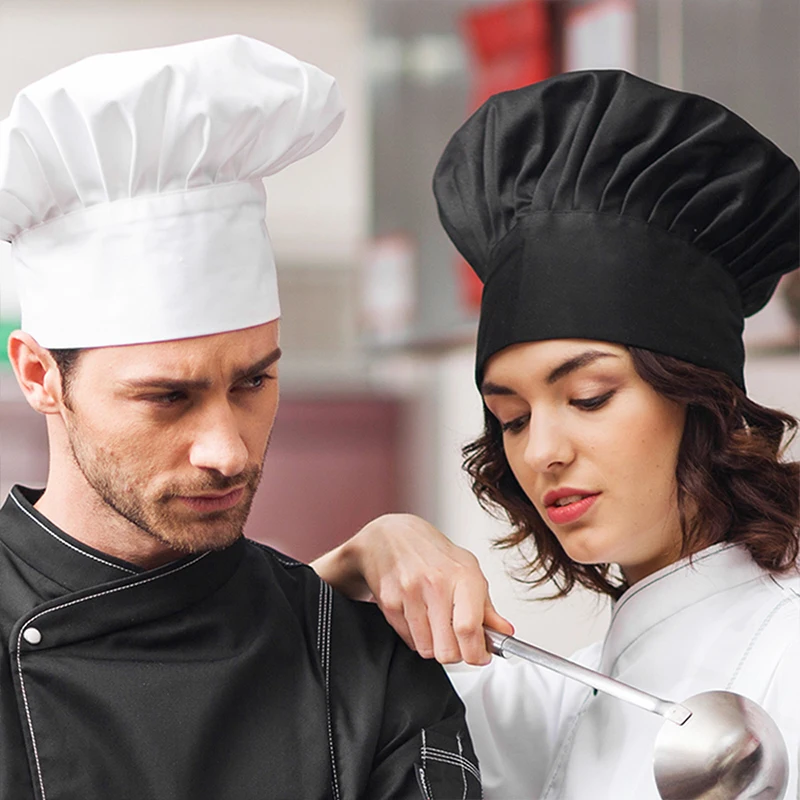 1 шт., Регулируемая унисекс шапка шеф-повара для кухни, пекаря, эластичная шапка для приготовления пищи, полосатые простые шапки, рабочая