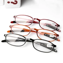 1,0~+ 4,0 Новая мода для мужчин и женщин ультра-светильник очки для чтения смолы анти-скольжения очки дальнозоркости бифокальные очки