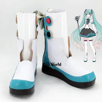 

VOCALOID Magical Mirai 2017 Hatsune Miku Anime Customize Cosplay Flat Shoes Boots