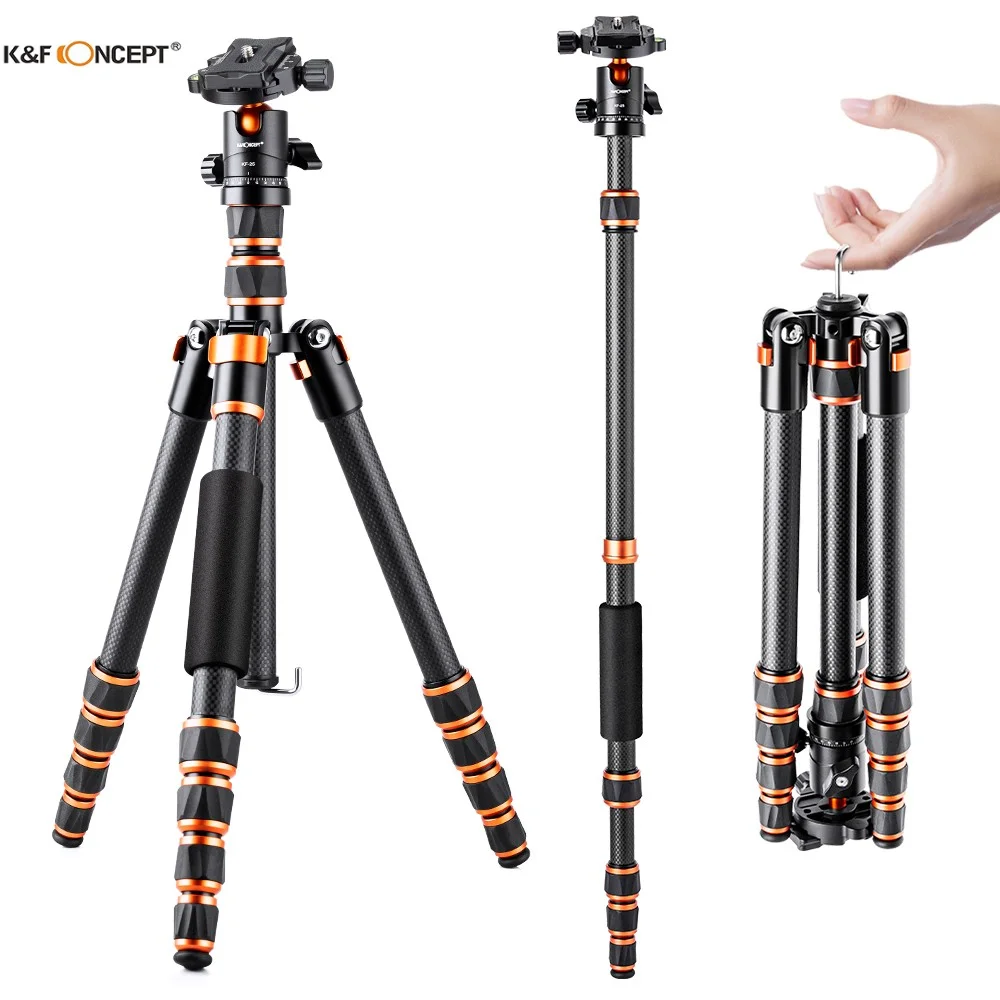 PROD 1005002332484276 K&F Concept Carbon Fiber Tripod Lightweight
Portable For DSLR Camera Professional Photography Travel Tripod For
Canon Sony Cam