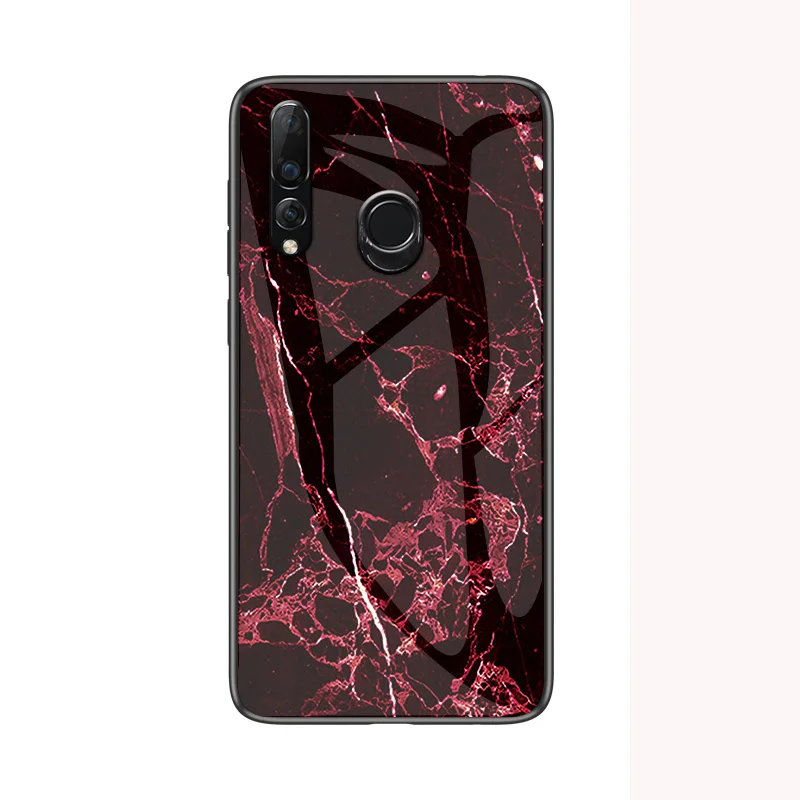 Красный Для huawei Y9 Prime P Smart Plus Z STK-LX1 чехол мраморный глянцевый чехол из закаленного стекла для huawei Honor 10i 20i 10 20 Lite чехол - Цвет: Красный