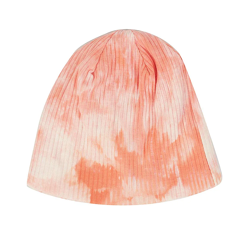 Pink white-M Модный Стильный хлопковый однотонный осенний колпачок для красителя, мягкая детская шапочка, зимняя мешковатая эластичная шляпа в рубчик для девочек - Цвет: Pink white-M