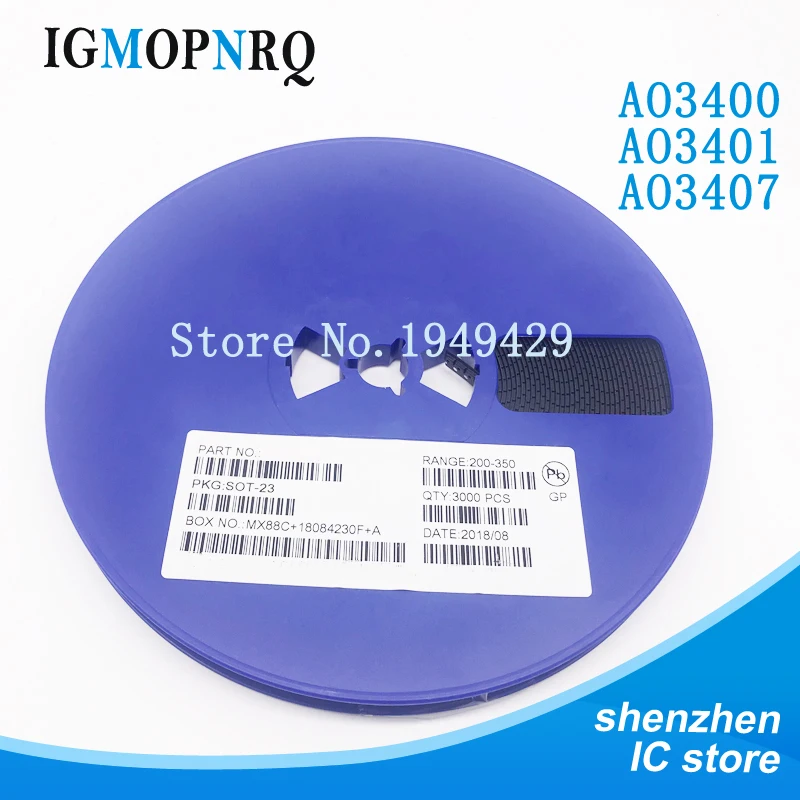 AO3400 AO3401 AO3407 SOT-23 3000 3400 3401 SOT23 A09T A19T A79T 3407 шт. | Электронные компоненты и