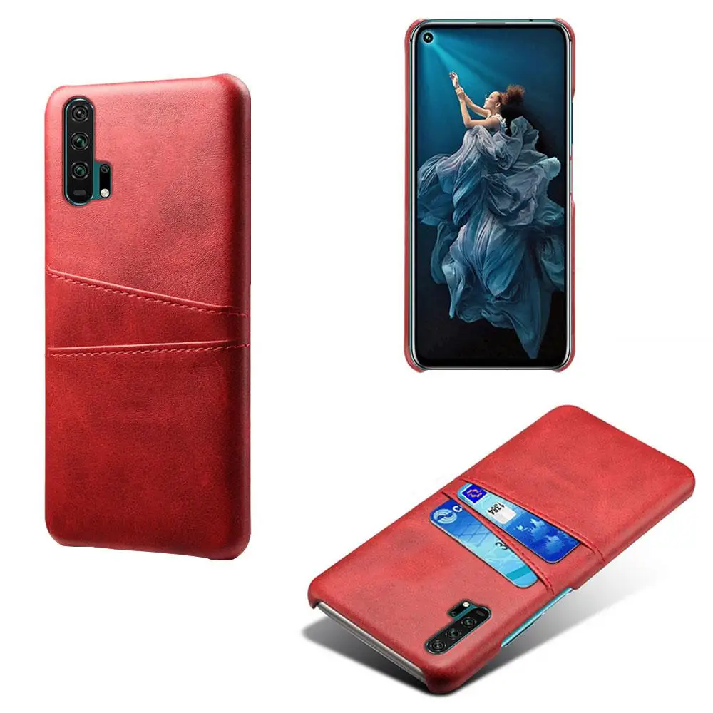 Для huawei Honor 20 Pro V20 20i 20 10i 8S 8C 9X Pro Чехол для кредитных карт Винтажный чехол-бумажник из искусственной кожи для Honor Note 10 9 Lite - Цвет: Red