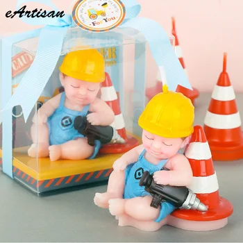 

Engineering baby silicone mold cake candle Child birthday party supplies creative birthday candle mold child