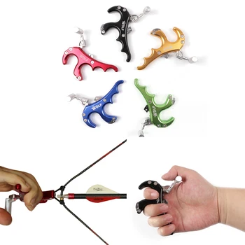 

Outdoor Aluminum alloy Bow Release Grip 3/4 Finger Caliper Compound Bow Archery Release Aid Grip Caliper For Shooting Accessory