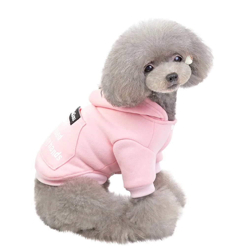 Новое пальто с капюшоном с большим карманом для домашних животных Симпатичный щенок собаки одежда пальто Одежда для домашних животных для маленьких собак французские толстовки "Бульдог" Чихуахуа Navidad