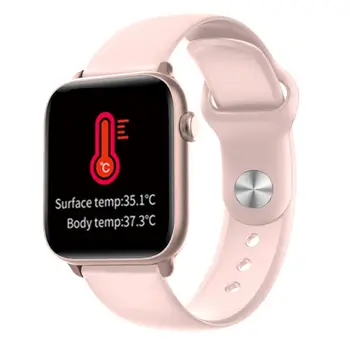 

2020 KW37 pro Body temperature Measurement Women Smartwatch IP68 Waterproof Heart rate Bluetooth Girl Smart watch Thermometer