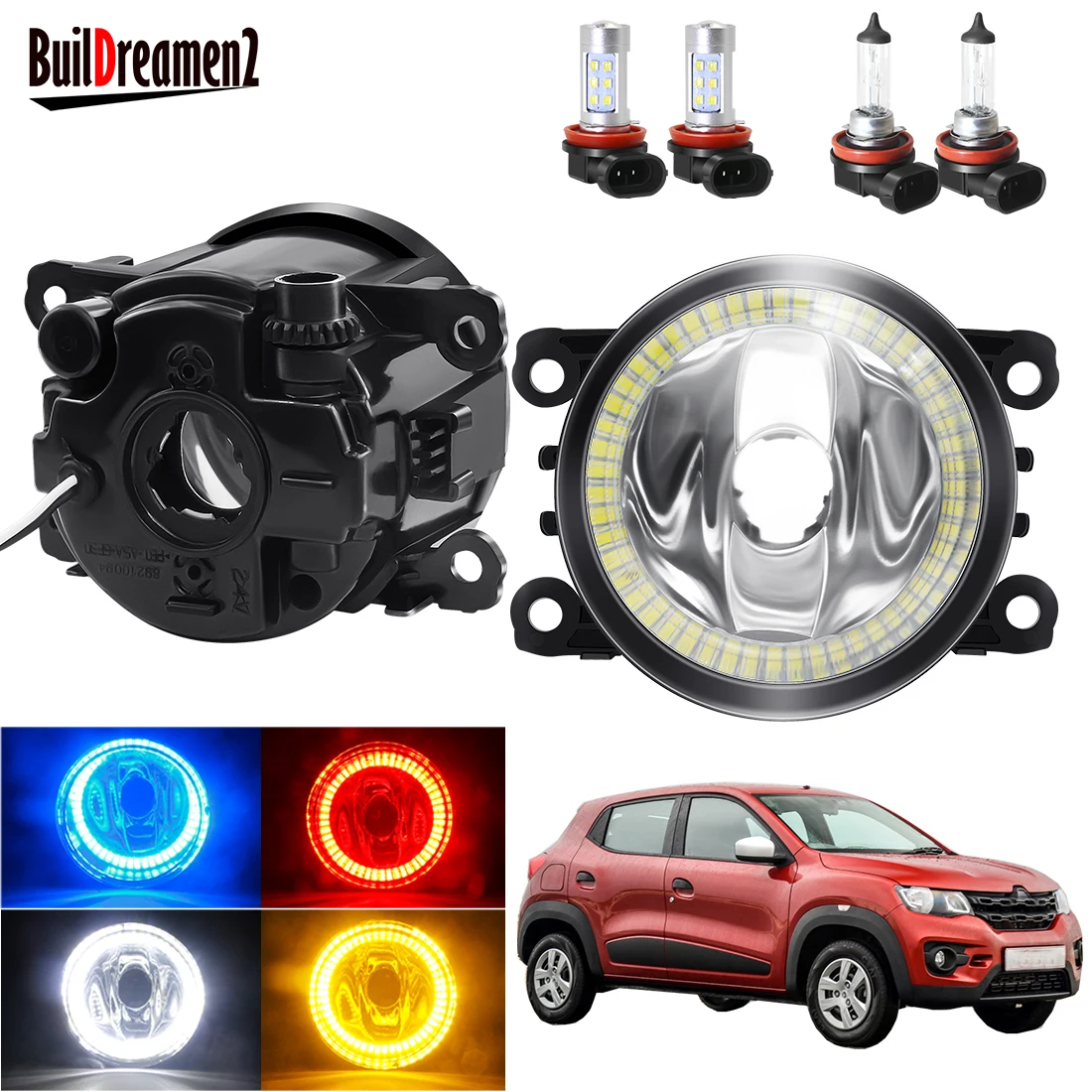 Противотумансветильник Angel Eye для Renault Kwid 2015-2018 Car H11 противотуманные фары на