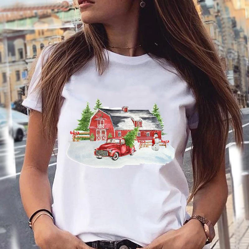 opwinding Naleving van Inloggegevens Kerst Vrouwen Winter Seizoen Gelukkige Tijd Print Kleding Vakantie Tops Tee  T shirt Fashion Nieuwe Jaar Festival Vrouwelijke Grafische T  shirt|T-shirts| - AliExpress