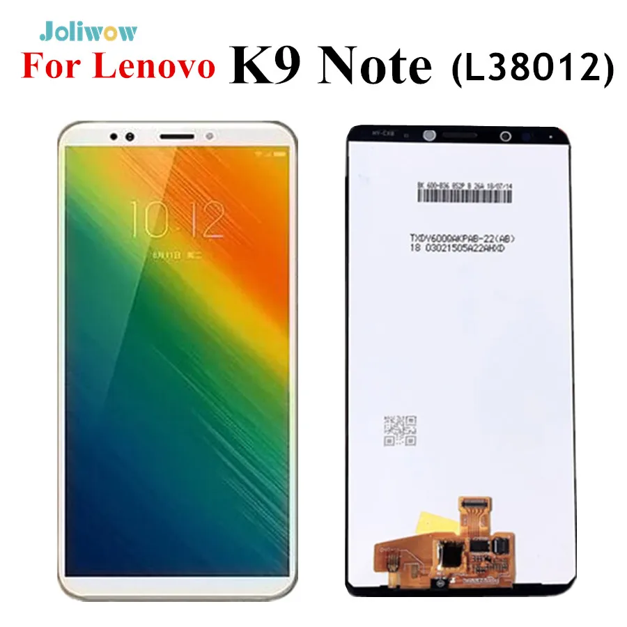 6," для lenovo K9 Note ЖК-дисплей с кодирующий преобразователь сенсорного экрана в сборе для lenovo L38012 K9 NOTE lcd