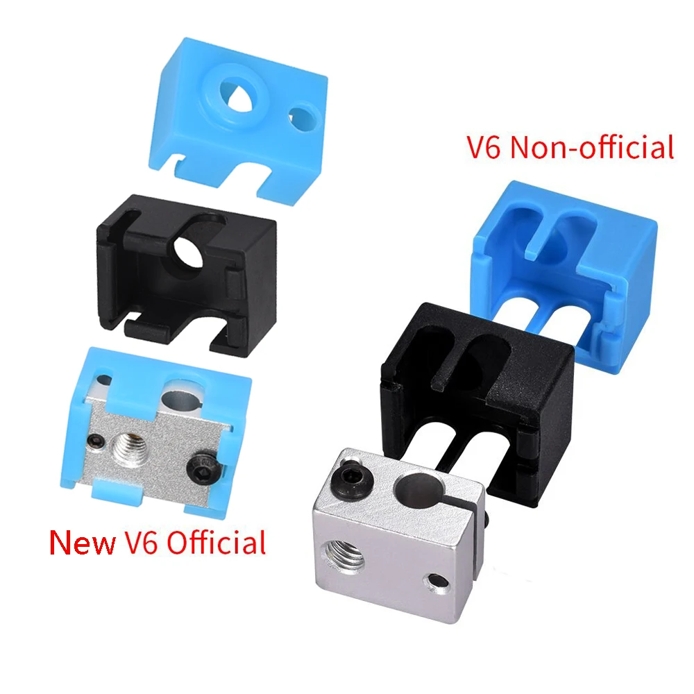 1-3-5PCS V6 Silicone Socks Support V6 Heated Block 3D Printer Parts Original J-head Hotend Bowden Ex