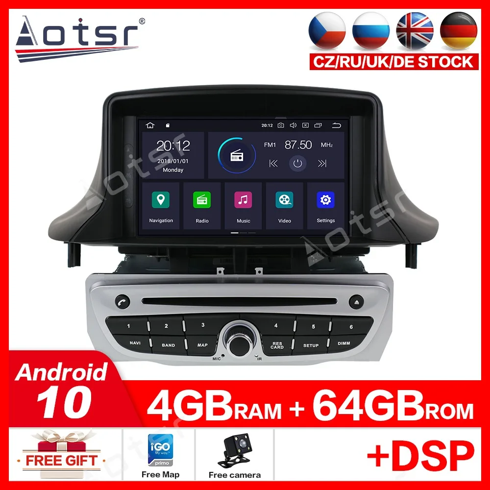 Автомобильная стереомагнитола 2 din Android 10 0 для Renault Megane 3 Fluence 2009 2015 автомобильный DVD