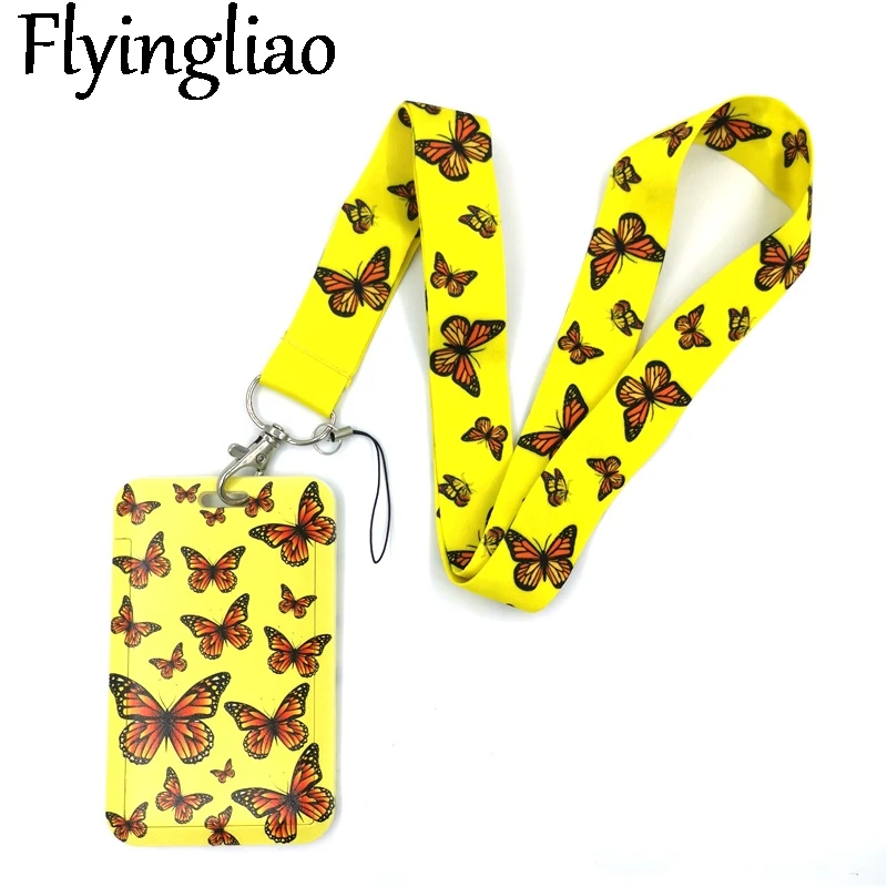 Yellow Monarch Butterfly Lanyard for Keys Phone Cool Neck Strap Lanyard for Camera Whistle ID Badge Cute webbings ribbons Gift blue sea turtle ocean lanyard for keys phone cool neck strap lanyard for camera whistle id badge cute webbings ribbons gifts