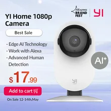 YI Home Camera1080p kamera Wifi inteligentne kamery wideo z wykrywaniem Montion kamera Ip aparat ochronny zabezpieczający Mini kamera kot domowy kamera dla psa