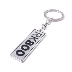 Detroit Become Human Keychain: RK800 Logo Metal Keyring Accessory (WHITE)