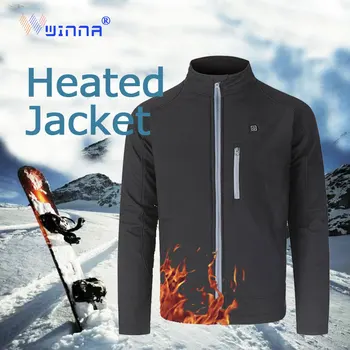 

New Smart Upgraded Men Outdoor USB Infrared Electric Heating Jacket Winter Thermal Clothing skiing Hiking outdoor Jacket