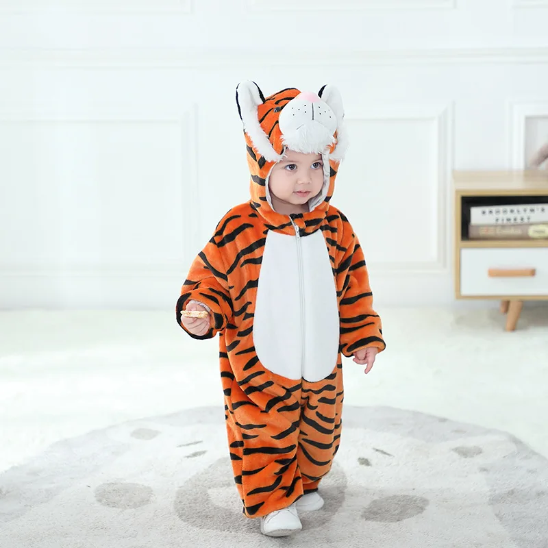 SAILEROAD Cartoon Flannel Dinosaurs Pajamas Baby Boys 24 Months sleepers Girls Chicken Jumpsuit Kigurumi Outfits Crawling suit