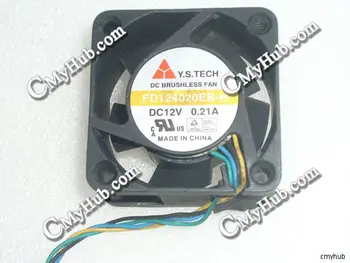 

For Y.S.TECH FD124020EB-H DC12V 0.21A 4020 40mm 4CM 40x40x20mm 4Pin Cooling Fan